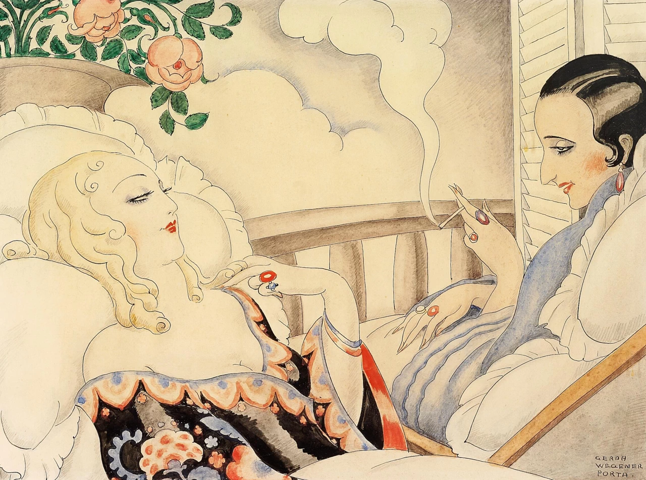 Gerda ed Einar Wegener sulla terrazza